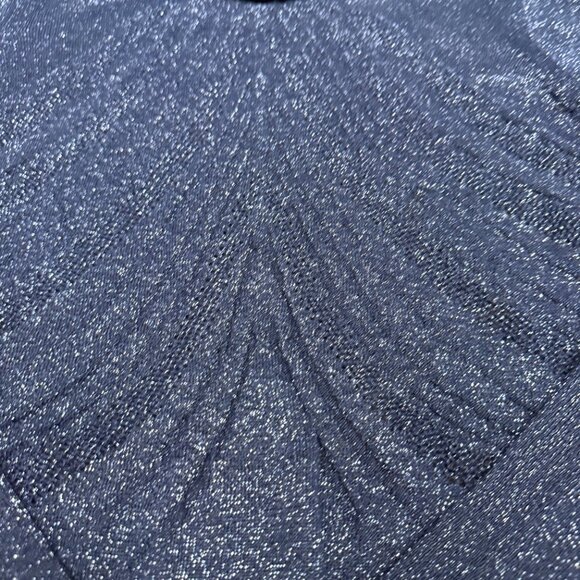 Women’s ANTHROPOLOGIE Savine Turtleneck Navy Semi Sheer Sparkle Sweater- Size M - Picture 4 of 6